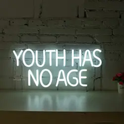 Светодиодный неоновый светильник для молодости, не имеет возраст, визуальное произведение искусства, бар, клуб, Настенный декор, световая