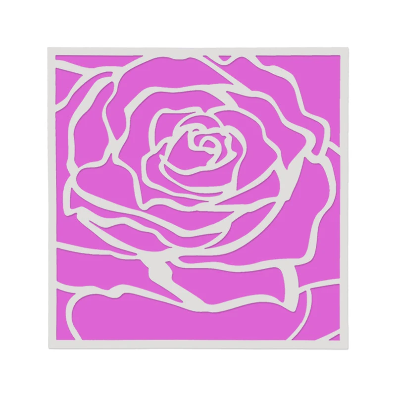 Лепесток розы линейка для цветов тиснение бумаги карты DIY стены живопись Скрапбукинг штамп фото Декорации для альбомов ПВХ трафареты