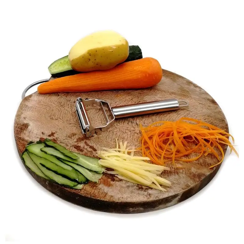 Двойной очиститель для фруктов и овощей и нож для чистки и нарезки соломкой резак Sharp нержавеющая сталь картофеля морковь Терка строгания кухня инструменты