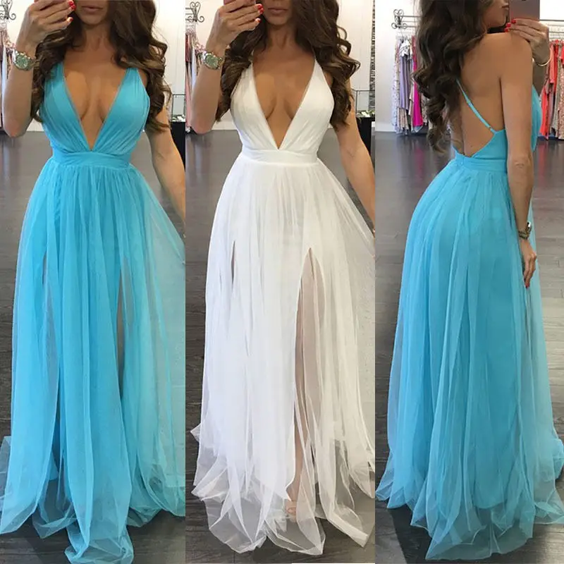 

Sexy Women Summer Formal Dress Maxi Long Party Dress Beach Dress Sundress