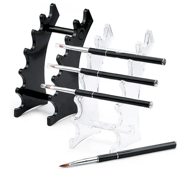 

2pcs set Nail Art Brush Holder Nails Salon Brushes Pen Rack Accessory tweezer Carrier Storage Manicure Tool Acrylic Holder Stand