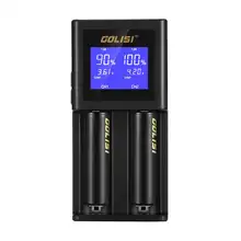 Golisi S2 2.0A умное зарядное устройство Lcd для 18650 20700 26650 Li-Ion Ni-MH Ni-Cd Aa Aaa перезаряжаемое зарядное устройство для батареи(штепсельная вилка США