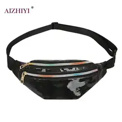 Новинка 2019 года Высокое качество обувь для девочек повседневное Лето Crossbody Fanny Packs Светоотражающие лазерной для женщин Пояс Бум сумки на