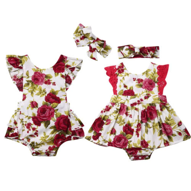 Одежда для новорожденных и маленьких девочек комбинезон боди + повязка на голову