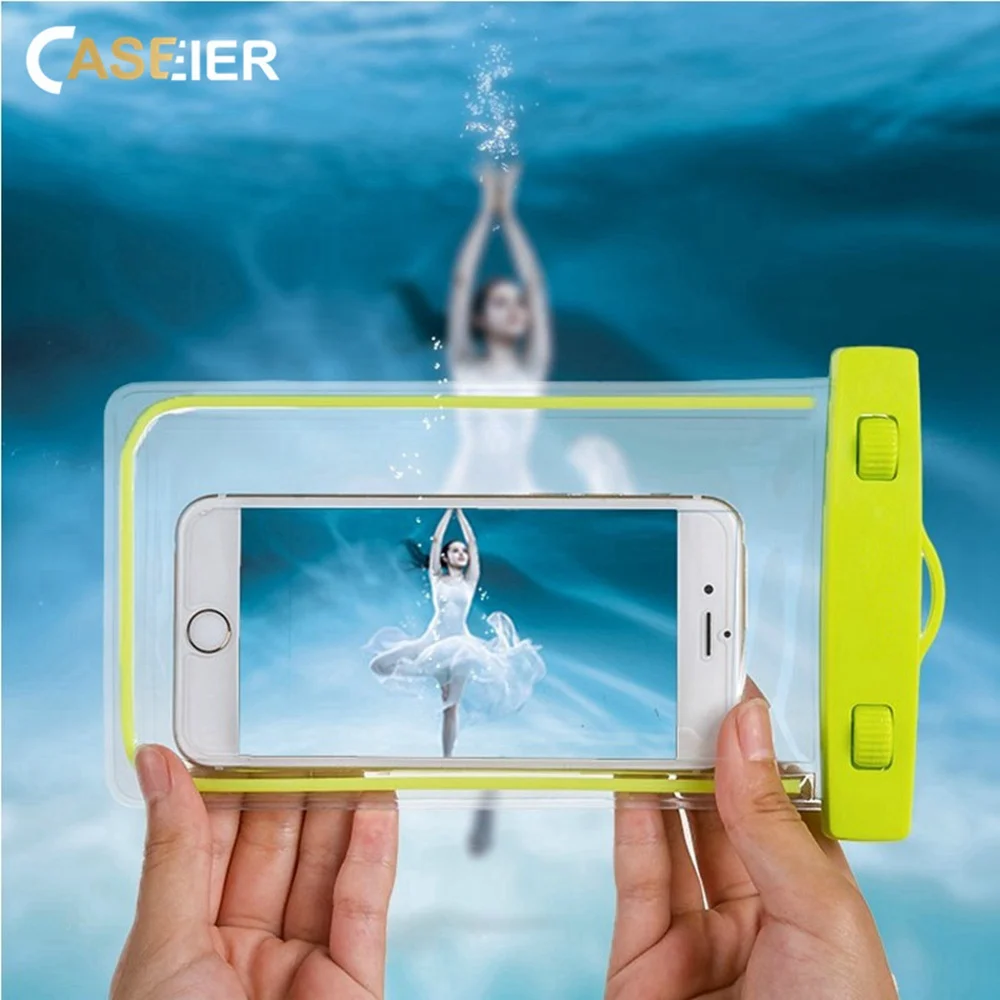 CASEIER للماء حامي الهاتف كيس مزموم حالة رقيقة جدا أكياس التصوير تحت الماء العالمي لهواوي P20 10 زميله 20 10