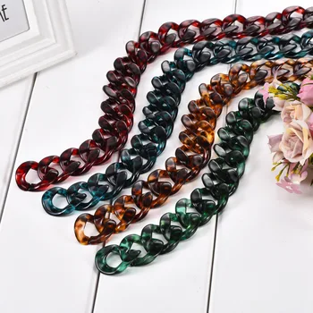 

Woman Bag Chain Resin Strap DIY Ornaments Part Wholesale Plastic ABS Acrylic Resin Purse Chain Bag Strap Wholesale Obag Handle