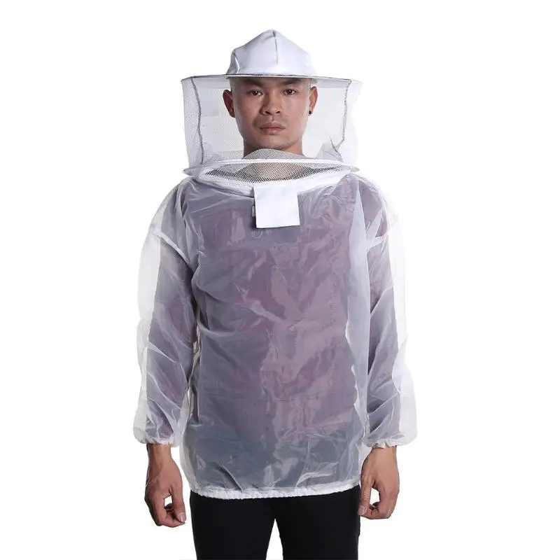 Nylon Breathable Beekeeping Clothing Anti Bee Body Protective Coat Veil for Beekeeper Supplies