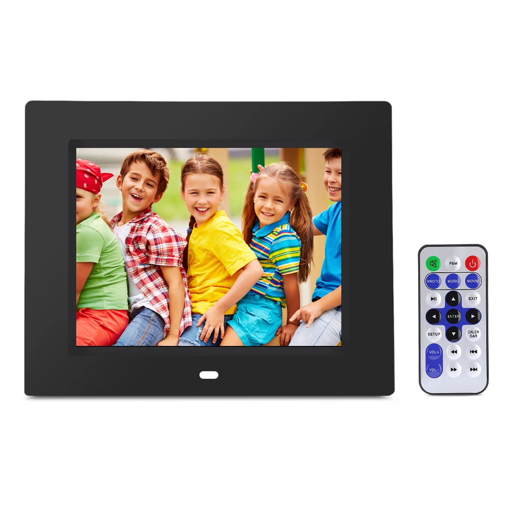 

Best Brithday Gift 8" Digital Photo Frame Child Friends Digitale Picture Multipurpose Calendar Music Video With Remote Control
