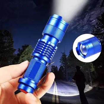 

Q5 LED Flashlight Penlight Torch 10000 LM Adjustable Focus Lantern Blue