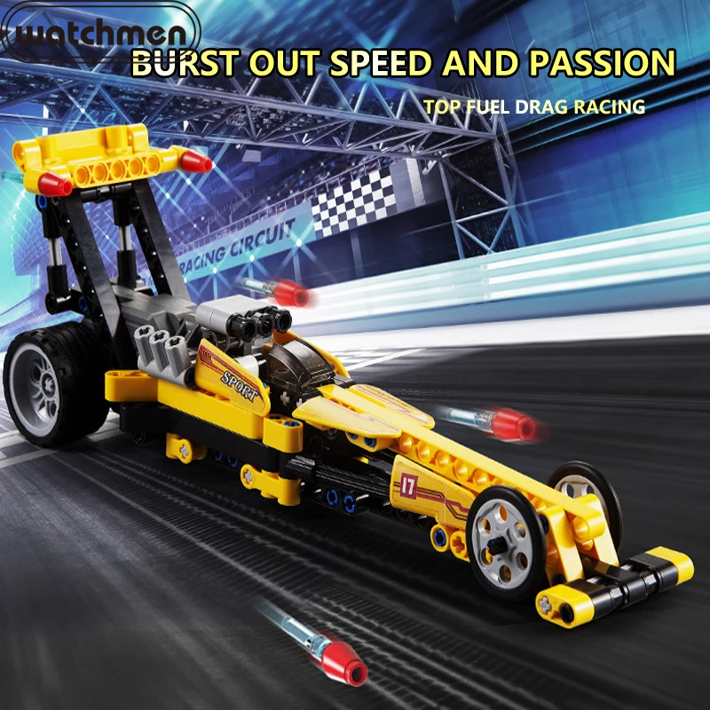 

Pullback Pull Back Racing Car Model Building Blocks Sets 151pcs Educational DIY Bricks toys for DIY Children Gift