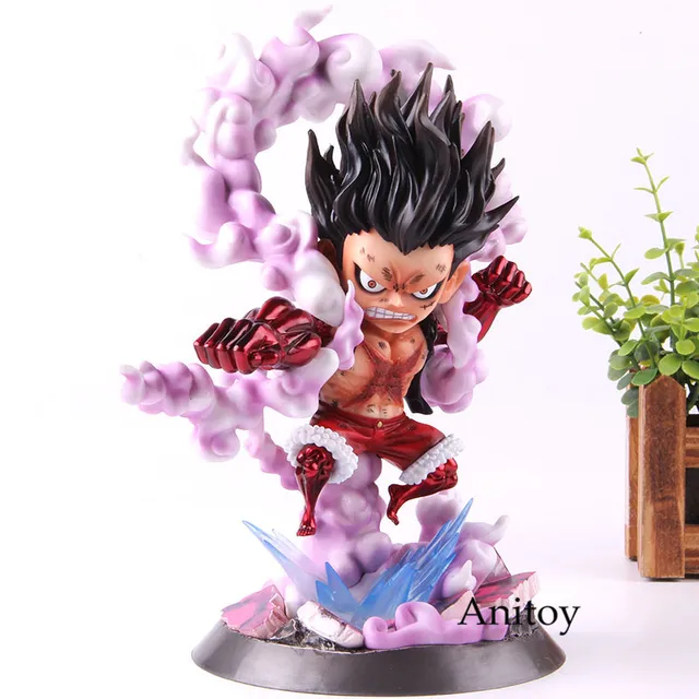 Best Offers Anime One Piece Action Figure Monkey D Luffy PVC Collection Model Toy SD Gear Fourth Luffy Birthday Gift