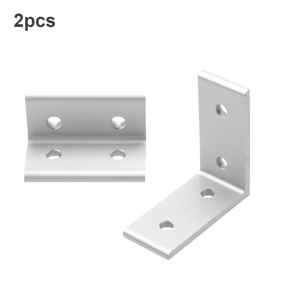 

4 Holes Aluminum Profile Corner Bracket Right Angle Brace Fixing Fastener for Furniture 2019 new style