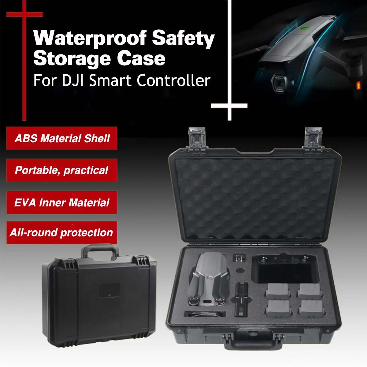 

For DJI Smart Controller Waterproof Safety Storage for DJI Mavic 2 pro/zoom Portable Storage Carrying Case