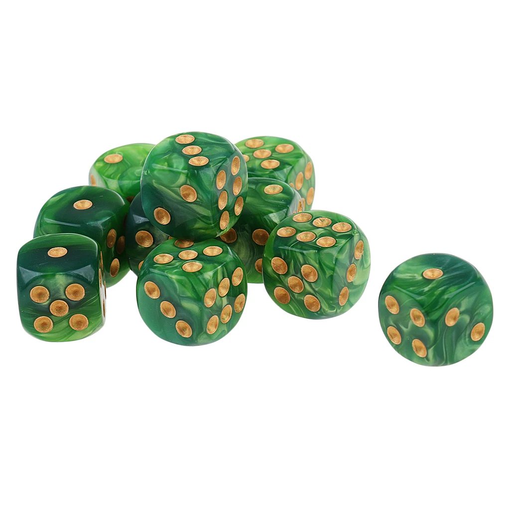 MagiDeal 30 штук 16 мм шесть сторонняя D6 игры в кости вечерние забавная игрушка для