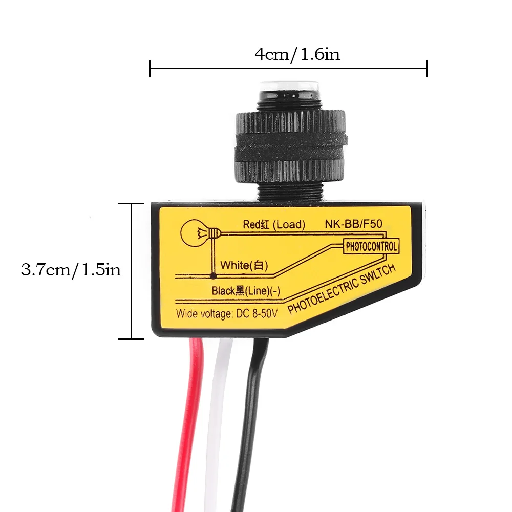 

1 Pcs Dusk To Dawn Remote Photocell Automatic Auto ON/OFF Street Light Control Sensor Switch