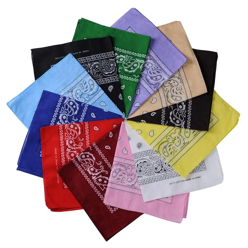 

10color Women Men Outdoor Sports Cool Print Square Cycling Headscarf Riding Bandana Scarf Headwear Face Mask Tube Wristband