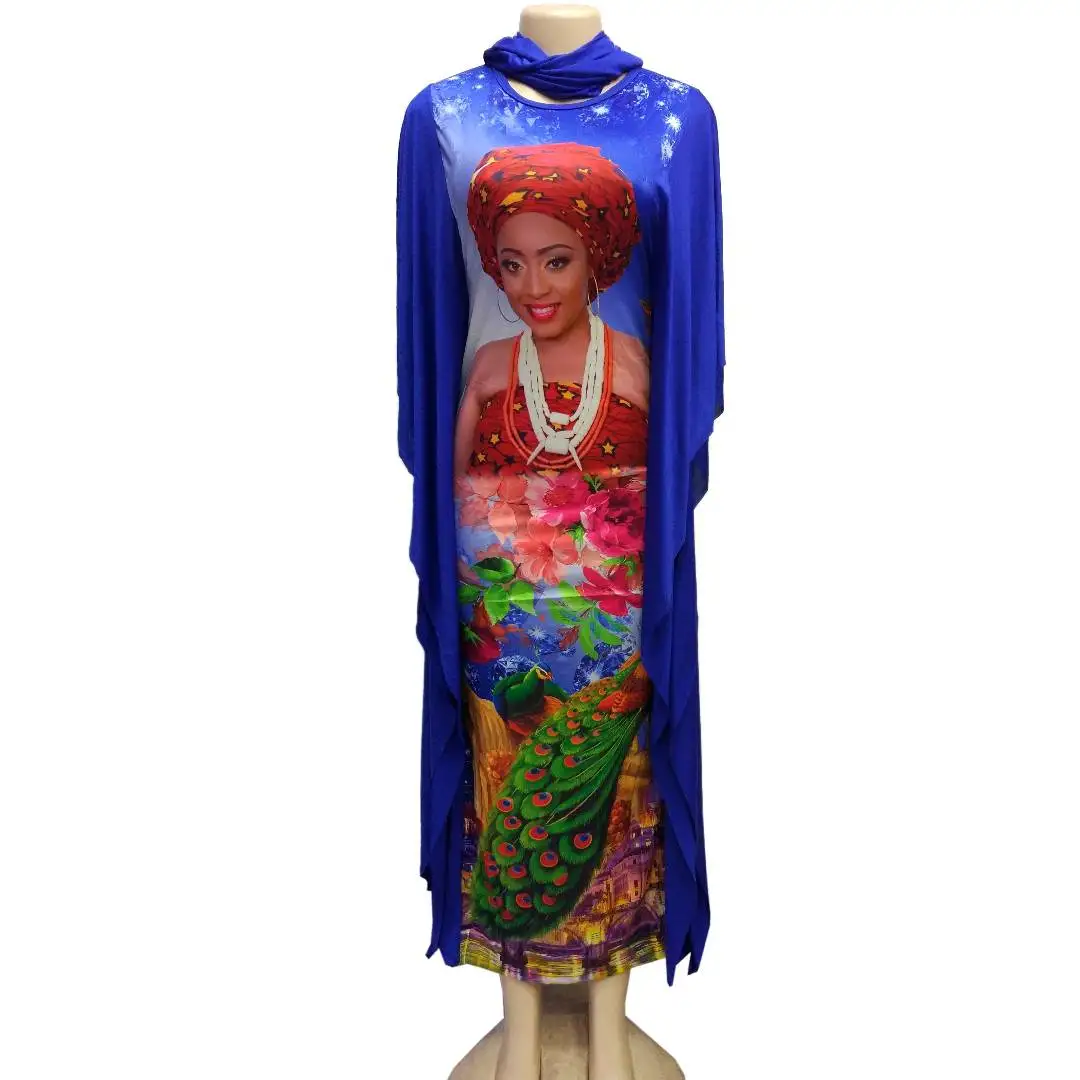 Осень Новое сексуальное модное Африканское женское длинное платье размера плюс