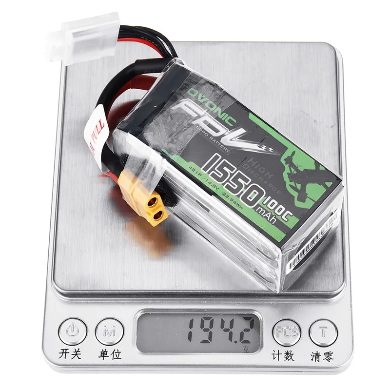 Овоник 14 8 V 1550 mAh 100C 4S Lipo Батарея XT60 разъем для FPV Racing Drone моделей запасных