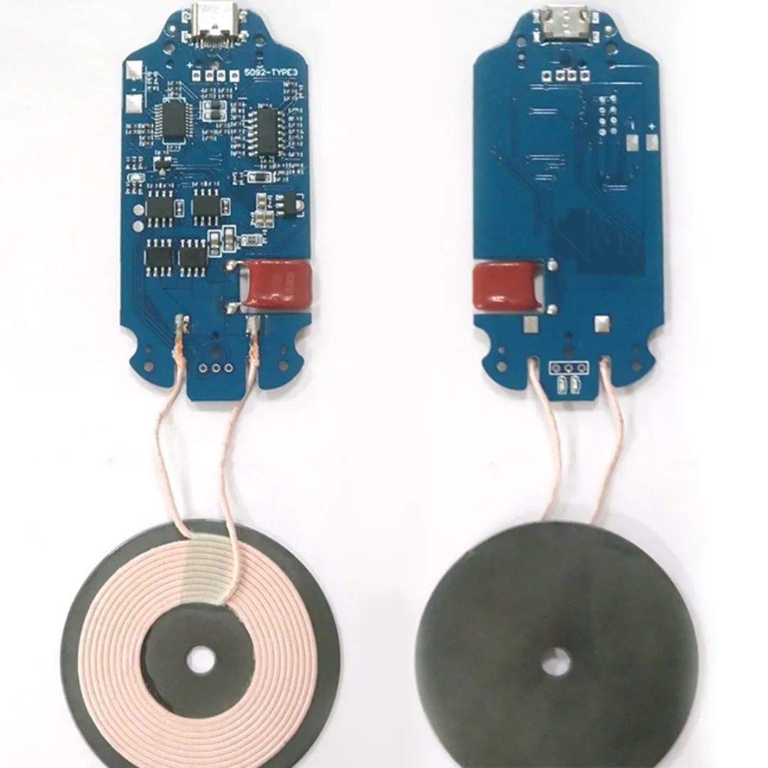 

DIY Type-C Fast Quick Charging Wireless Charger PCBA Circuit Board Module Wireless Charging DIY For Samsung Smartphones