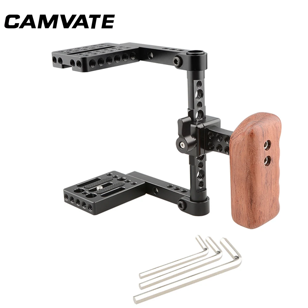 

CAMVATE DSLR camera cage Right Wooden handle for 60D 70D Nikon ER067