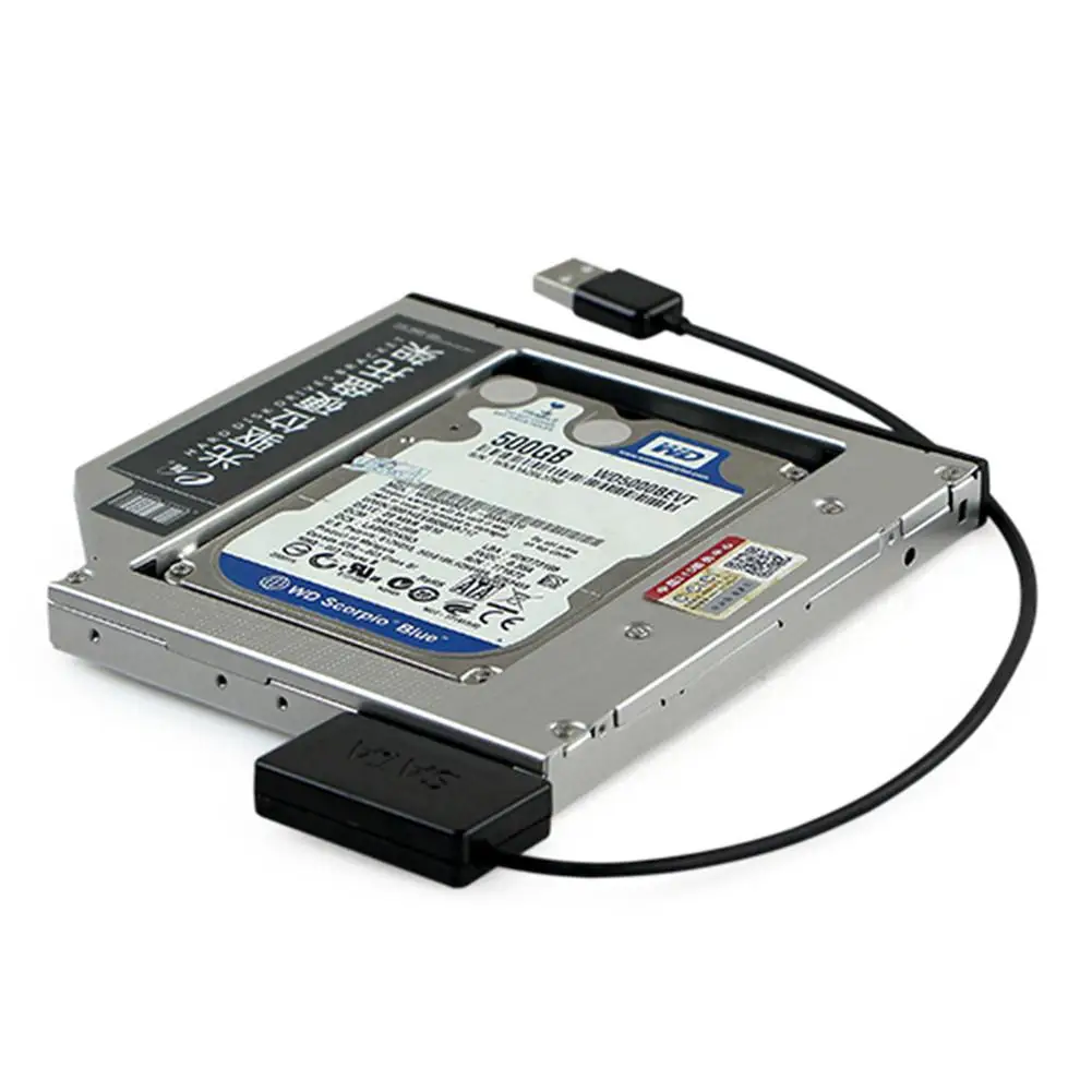 USB 2 0 к Mini Sata II 7 + 6 13Pin ноутбук кабель SATA адаптеру USB2.0 cd rom 13 контактный адаптер