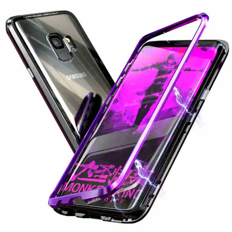 Чехол Mzxtby для Samsung Galaxy 2018 Note 9 8 S8 S9 Plus металлический магнитный двухсторонний