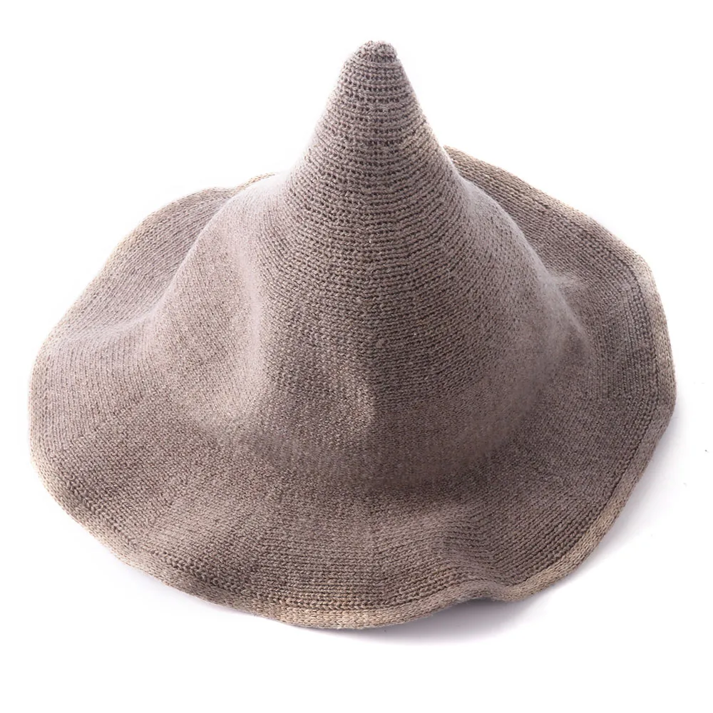 Modern Witch Hat Made From High Quality Sheep Wool Halloween Accessory Gift Hot