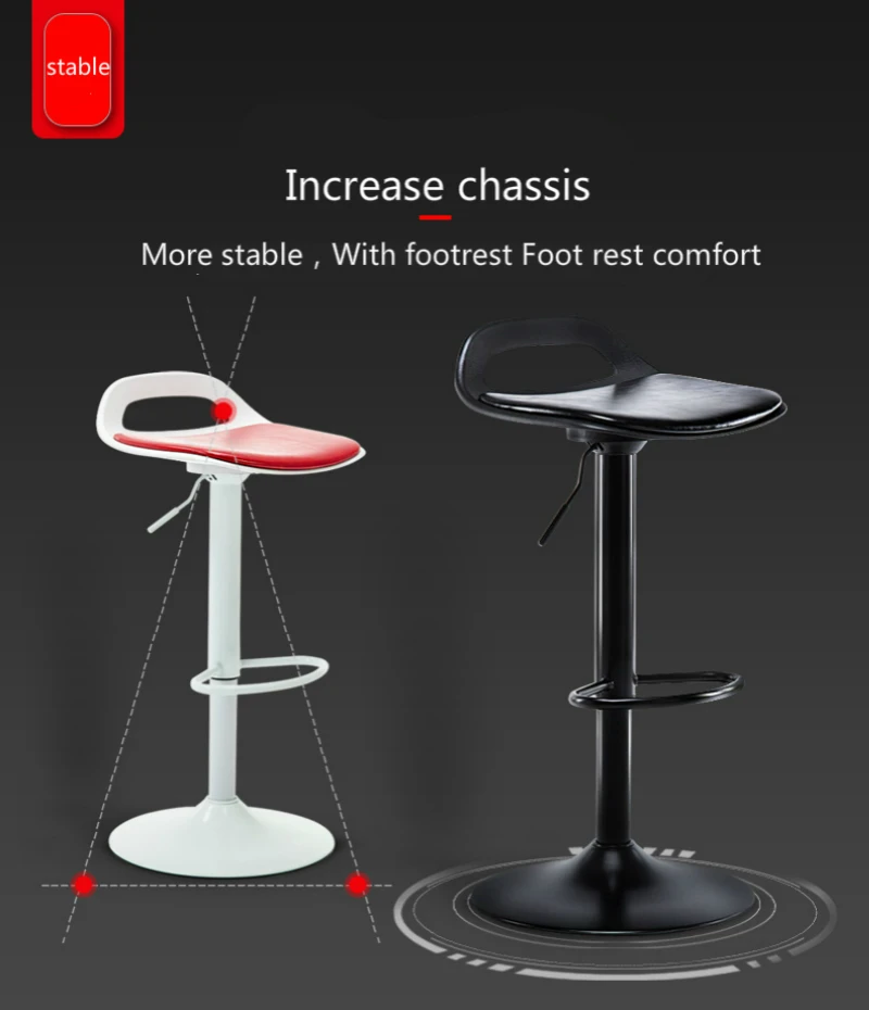 high stool lift and Rotating bar chair modern simple popular style Continental Increase chassis stable and comfortable