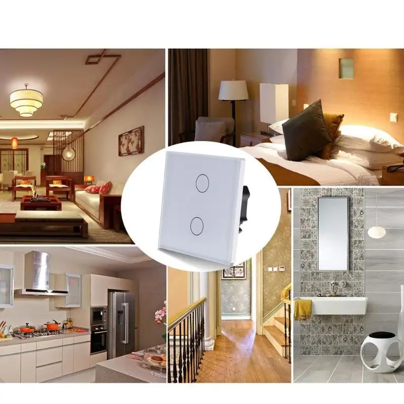 ALLOYSEED 100 240V 1/2/3 Smart WiFi светодиодный светильник переключателем мобильного телефона