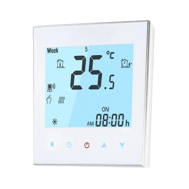 

110~240V Water Heating Thermostat 3A Energy Saving WIFI Smart With Touchscreen LCD Display Temperature Controller