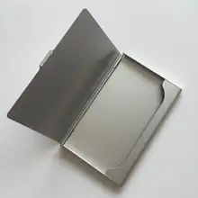 300 шт бизнес имя кредитный ID кошелек с отделами для карт алюминиевый визитница карточные файлы алюминиевый серебряный цвет