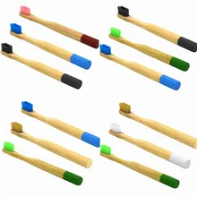 3 Шт Красочная Экологичная бамбуковая зубная щетка Детская щетка мягкая щетина Антибактериальная Щетина зубная щетка Прямая поставка