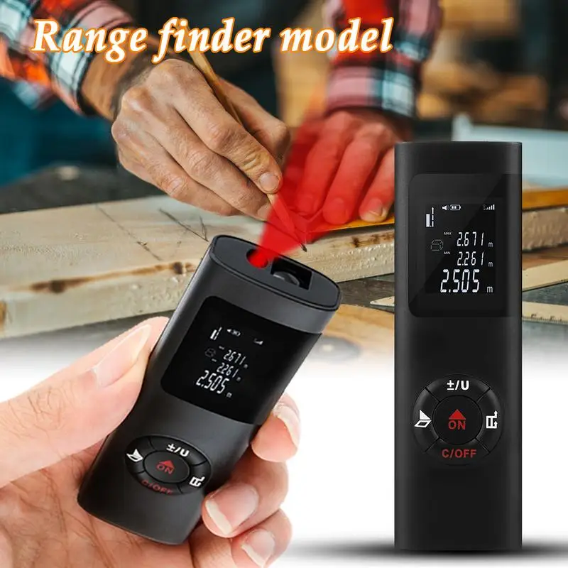 Laser Distance Meter 40M Ultra-Mini USB Charging Pocket Range Finder High-Accuracy Distance Meter Test Tool medidor laser