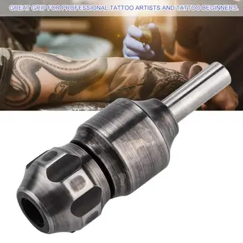 

Black Steel Anti-slip Self-locking Tattoo Machine Grip For Tattoo Supplies Body Art Tools Tattoo Grip Tube Machine Needles Grip