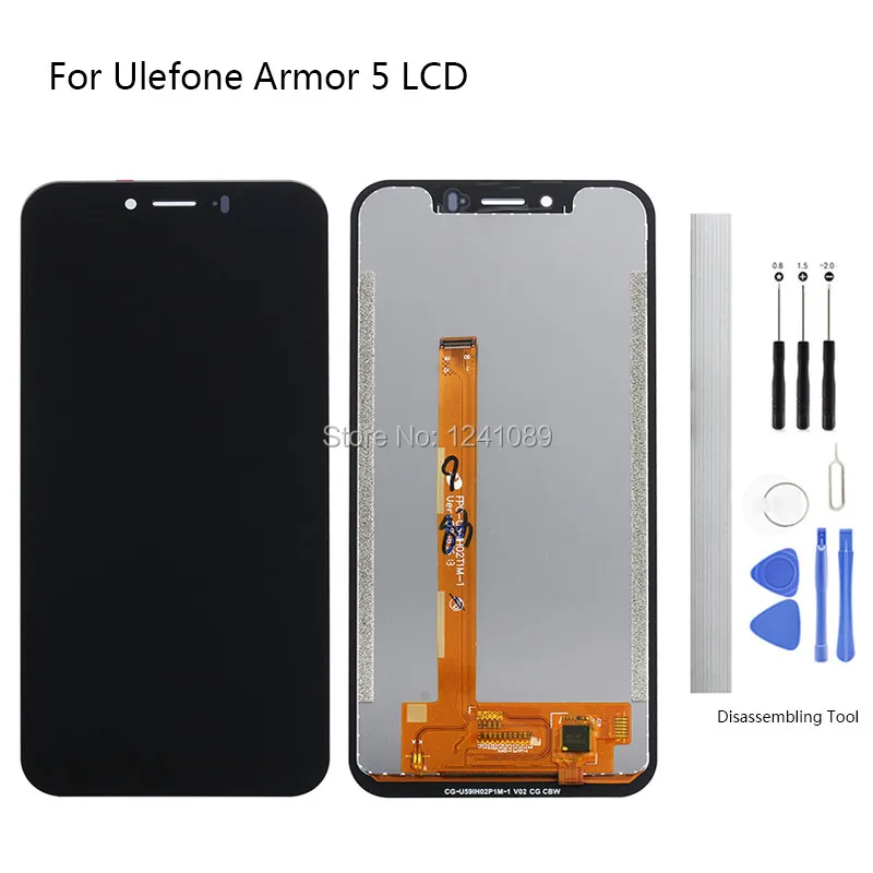 Сменный экран дисплея для Ulefone Armor 5 lcd сенсорный 85 дюймов черный без рамки |