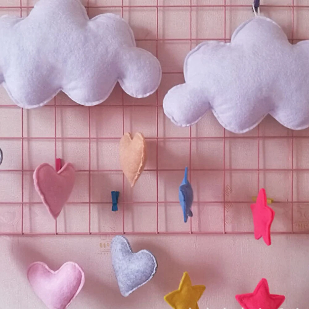 Cloud Love Heart Star Baby Nursery Mobile Wall Hanging Decor Shower Ornament