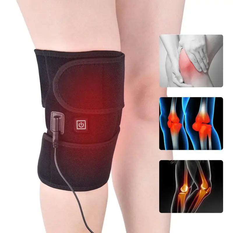 

Winter Warm Knee Massager Knee Heating Pad Wrap Heated Knee Brace Therapy For Knee Injury Muscles Pain Relief Relax