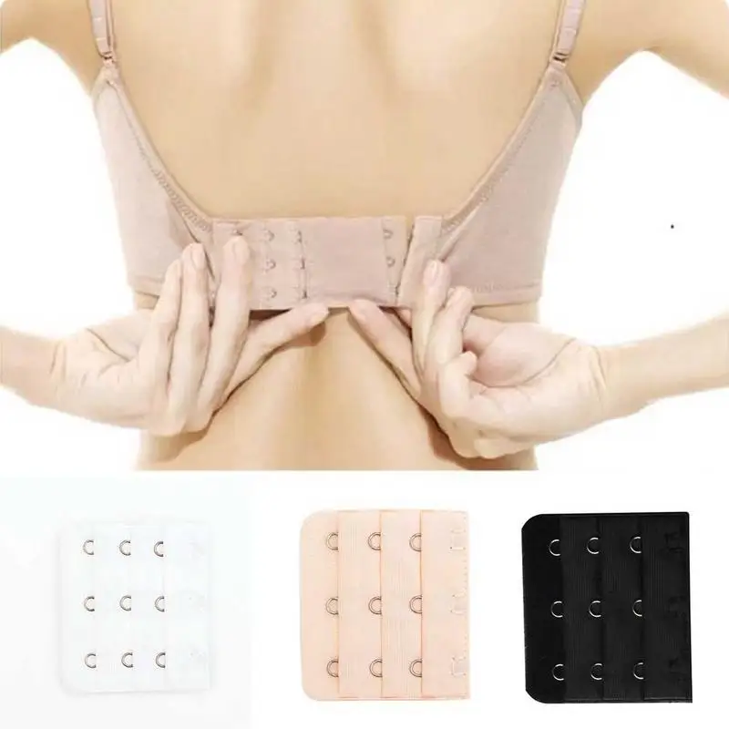 

3 Color High Quality Elastic Bra Lengthened Buckle Extension Bra Buckle Three Rows Three Buckle Underwear Women Lingerie