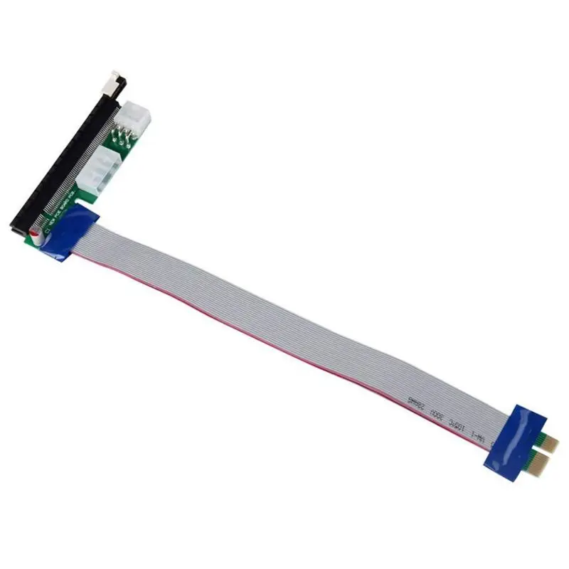 

PCI-E Extention Cable Express Riser Card Adapter Flex Ribbon 1X To 16X Power