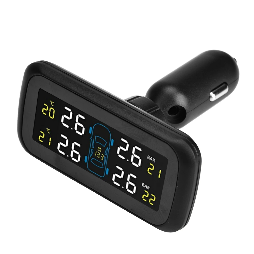 Автомобильная система контроля давления в шинах ABS TPMS ЖК дисплей прикуриватель