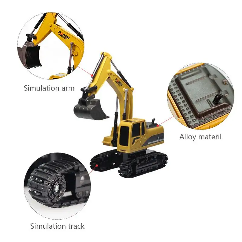 6 канальный сплав экскаватор 1:24 беспроводной RC экскаватор детская головоломка пульт дистанционного управления Строительный автомобиль зарядная игрушка