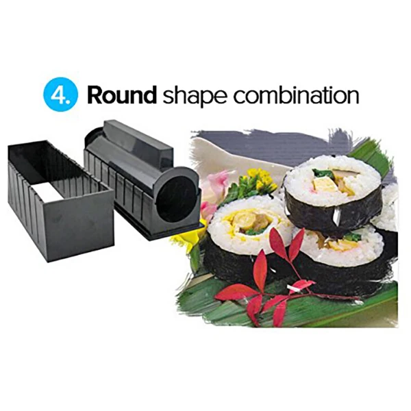 10 Pics/Set Diy Sushi Maker Onigiri Mold Rice Mould Kits Kitchen Bento Accessories Tools