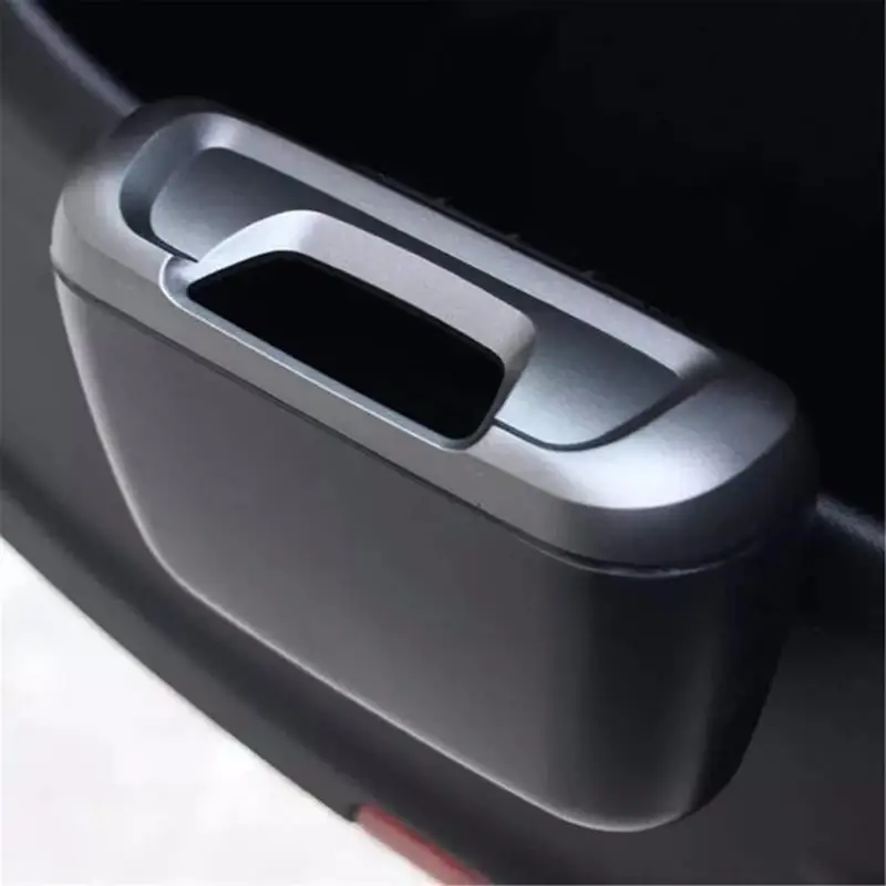 

Onever Mini Auto Car Dustbin Rubbish Storage Box Car Door Hanging Barrel High Quality ABS Car Trash Bin Car Accessories