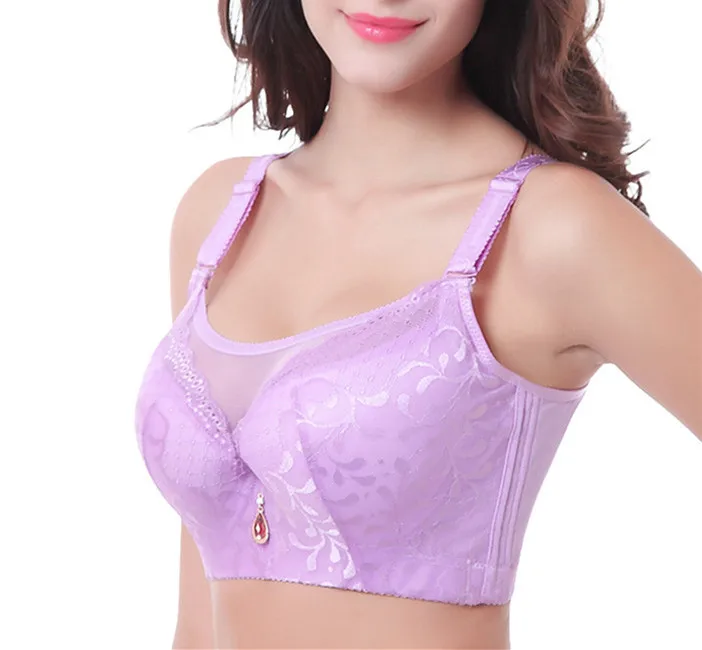 Full Cup Thin Underwear Small Bra Plus Size Wireless Adjustable Lace Bra  Breast Cover B C D Cup Large Size Lace Bras (Bands Size : 38 85, Color :  Purple) : : Clothing, Shoes & Accessories