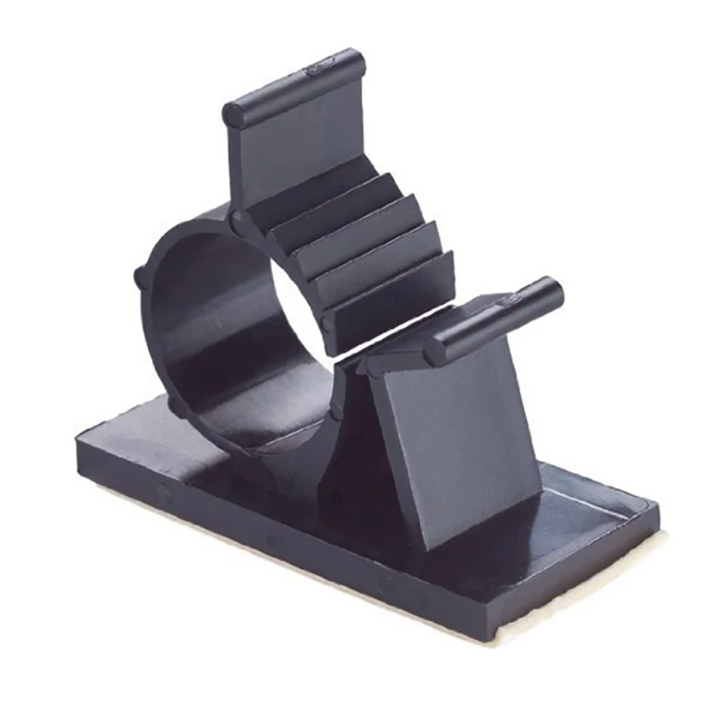 Hot Sale 20Pcs Black Adjustable Plastic Cable Clamps Self Adhesive Car