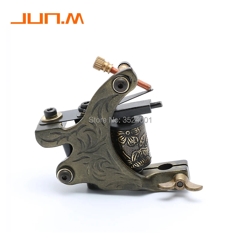 

free shipping tattoo machine good quality- One Custom Pro Top Carbon Steel 10 Wrap Coils Tattoo Machine Gun Supply good quality