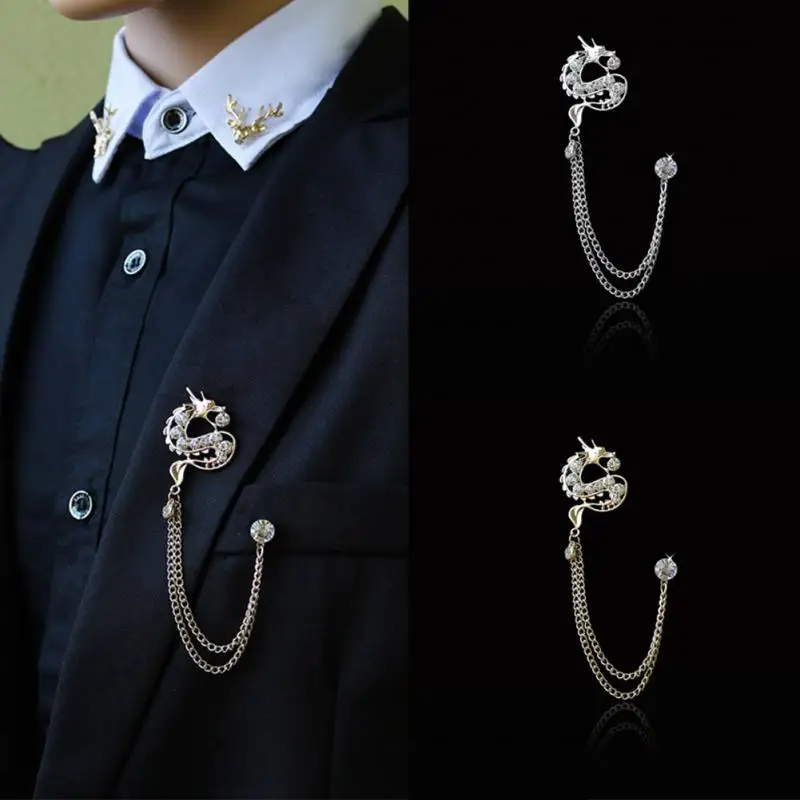 

Delicate Chinese Dragon Brooch Pin Men Male Clothes Suit Decoration Accessory