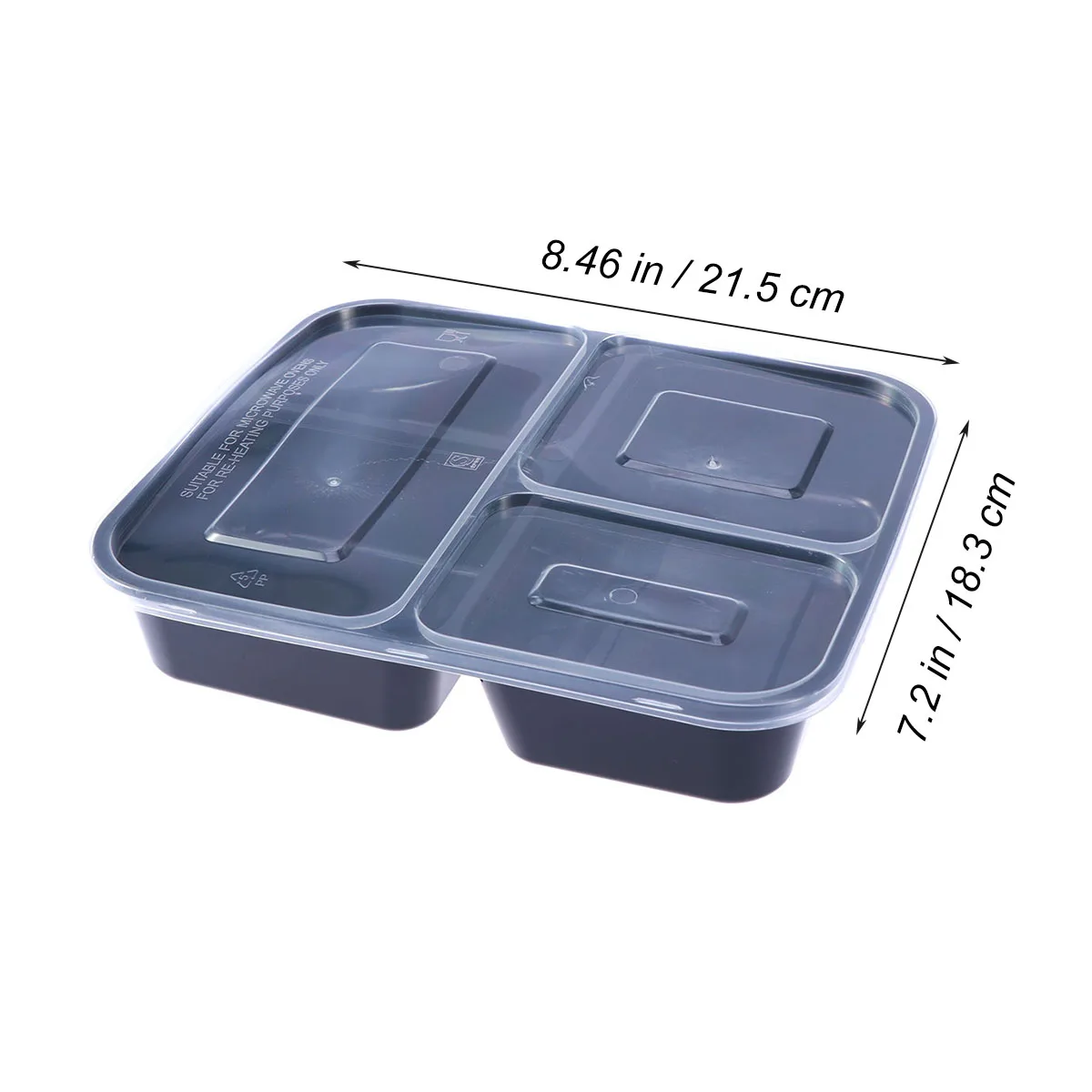 4 шт. контейнеры для еды 3-купе черный портативные стекируемые Еда чехол для Еда хранения обеда микроволновая печь на открытом воздухе