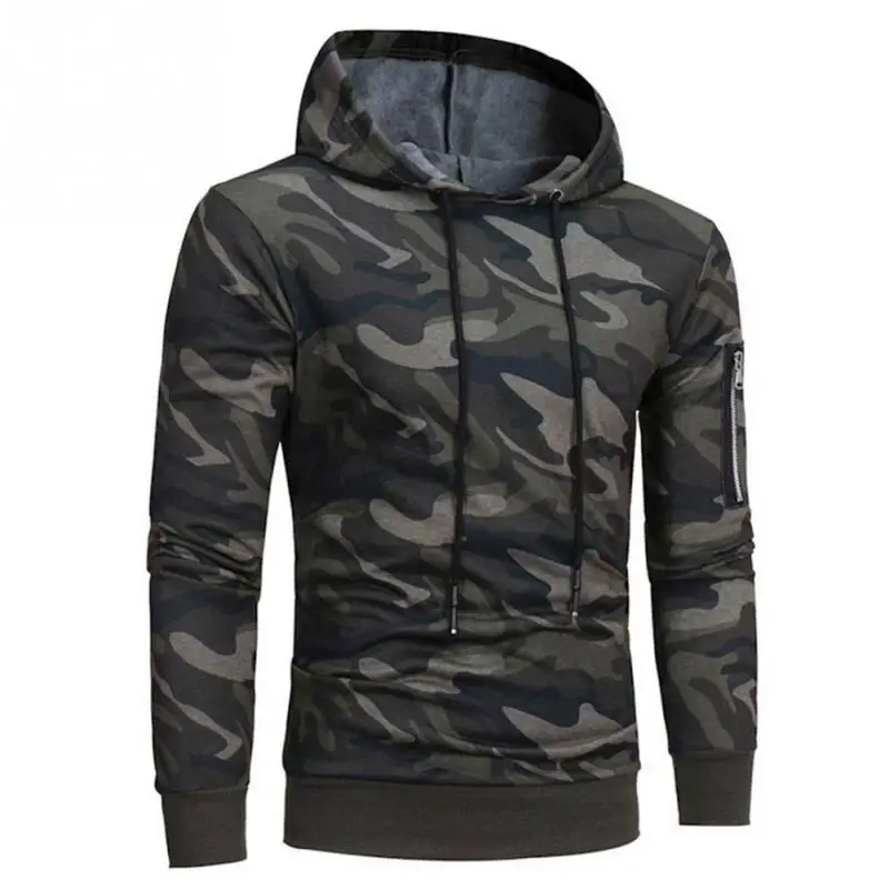 

Fashion 2018 Winter Autumn Men Hoodies New Outwear Drawstring Jumper Long Sleeve Warm Camouflage Sweatshirt Pullovers Tops #H12^