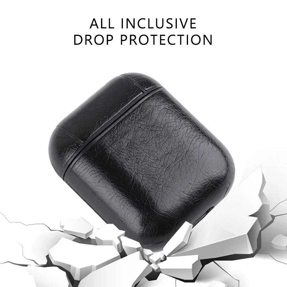KISSCASE Bluetooth беспроводной Чехол для наушников Apple Airpods кожаный ремешок с кнопками